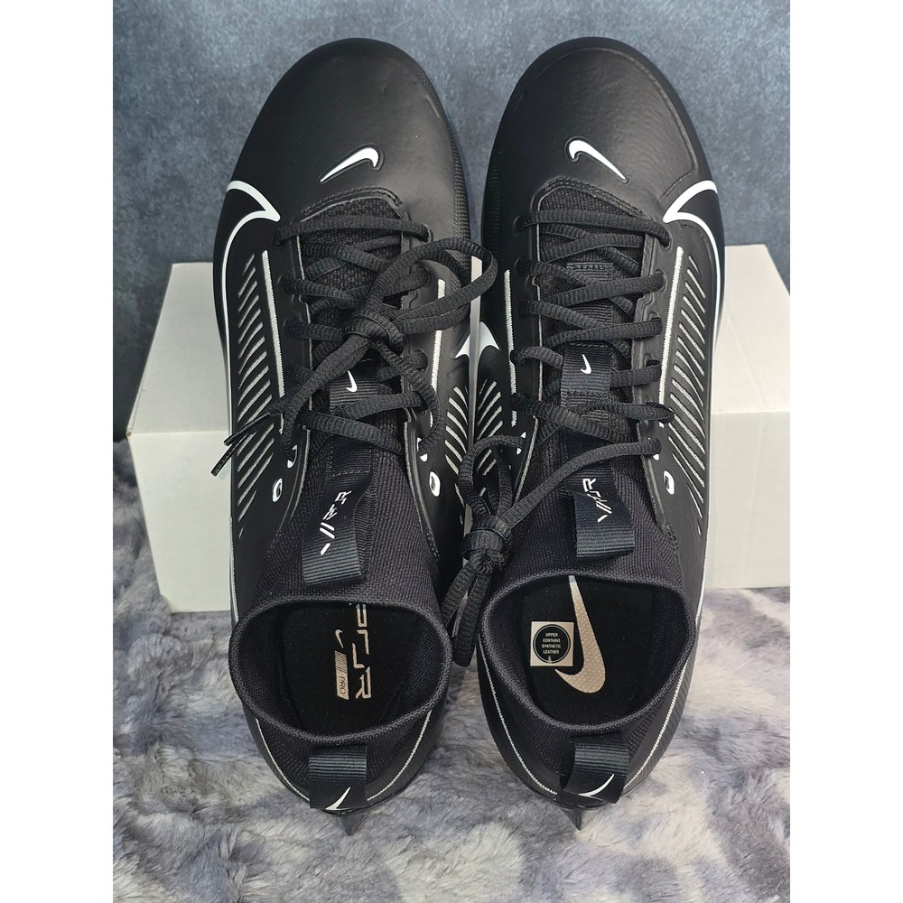 NEW‎ Nike Vapor Edge Pro 360 2 Black White Football Cleats Mens 13 DA5456-010 - Picture 4 of 6